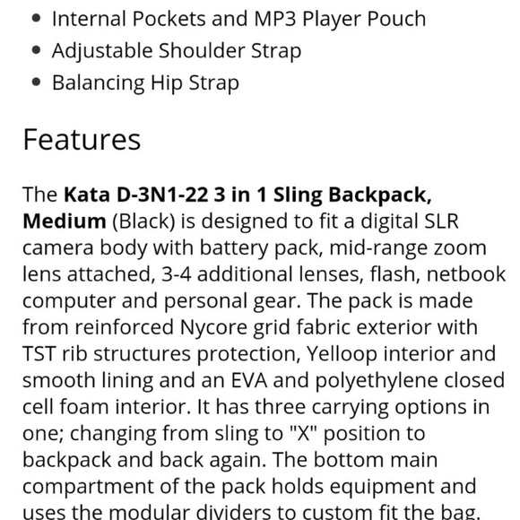 KATA-BAGS 3N1-22 MEDIUM Brand New Without Tags - Picture 11 of 15